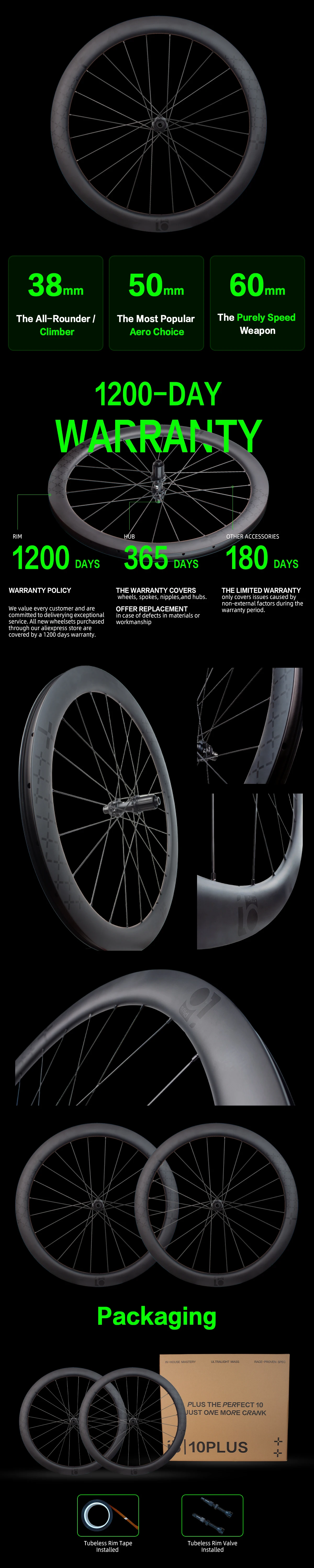 10PLUS Carbon-Laufräder T-Serie Scheibenbremse 700c Carbon-Felge 36T Star Ratchet Center Lock Pillar 1423 Speichen Rennrad-Laufradsatz – Detail 5