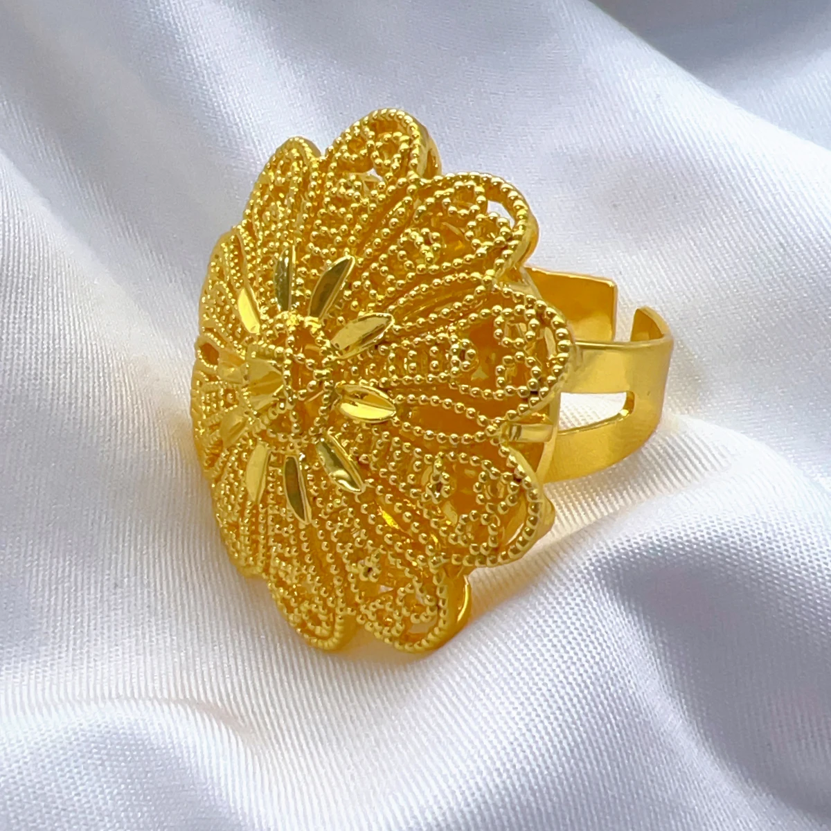 Big Arab Resizable Ring for Women African Jewelry Ethiopian Middle East Dubai Wedding Openable Exaggerated Rings
