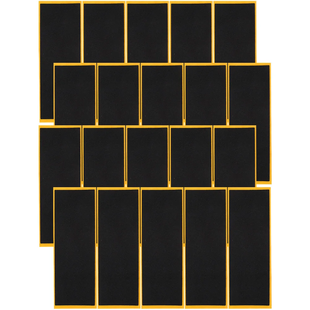 20pcs Black Finger Skateboard Anti-slip Stickers Adhesive Foam Grip Tape Mini Skateboards Non-slip Practical Accessories Easy