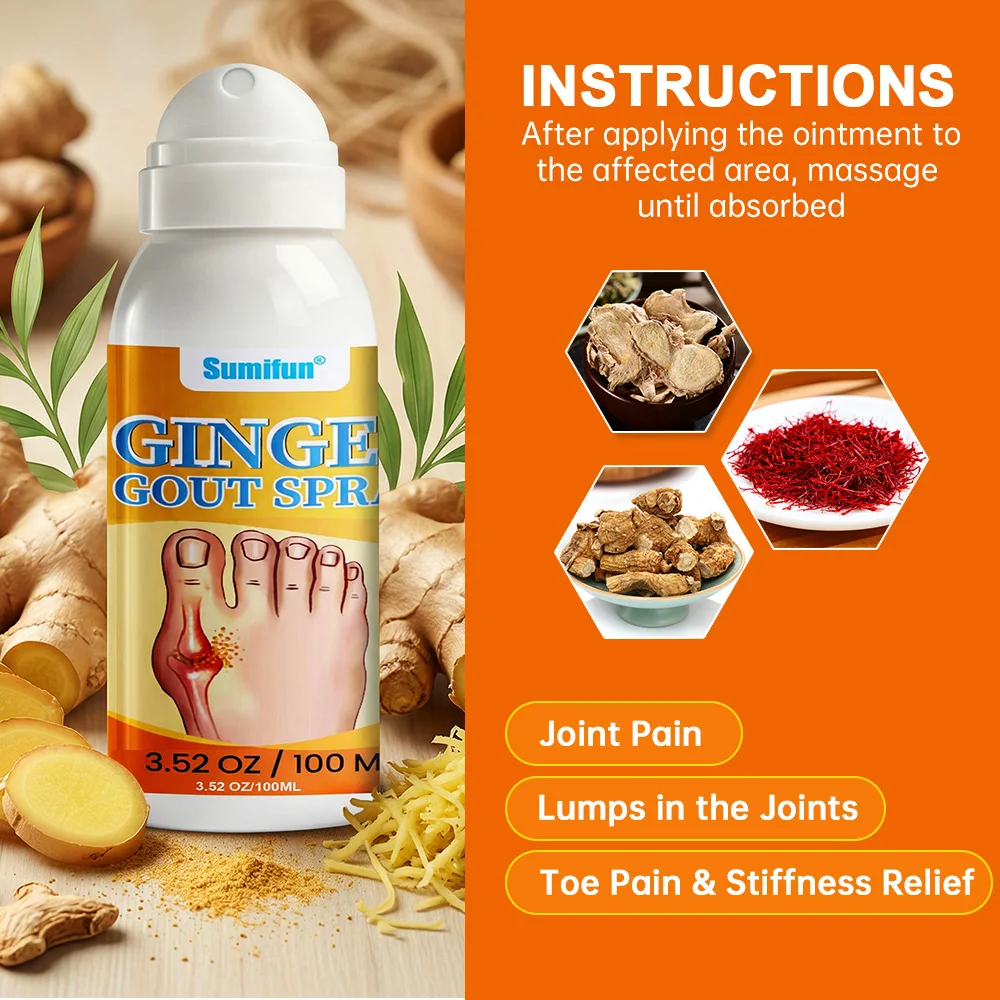 10/20Pcs Ginger Foot Care Spray Daily Toe Relax Body Health Care