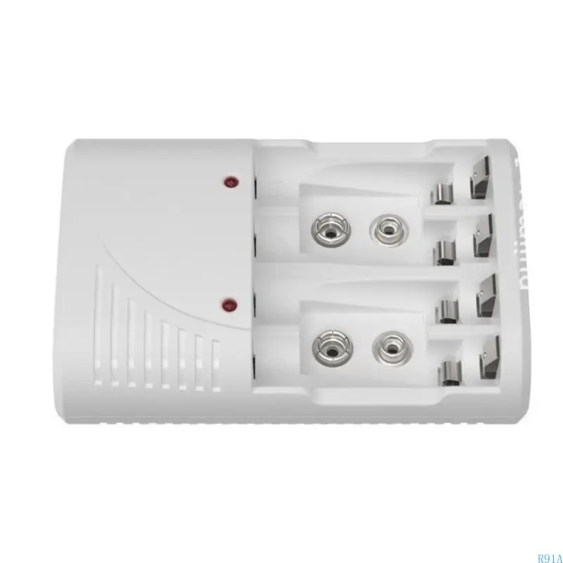 R91A Intelligente snelle batterijlader voor AA 3A 9V oplaadbare batterijen Laadstation oplaadhubs met Britse pluggen