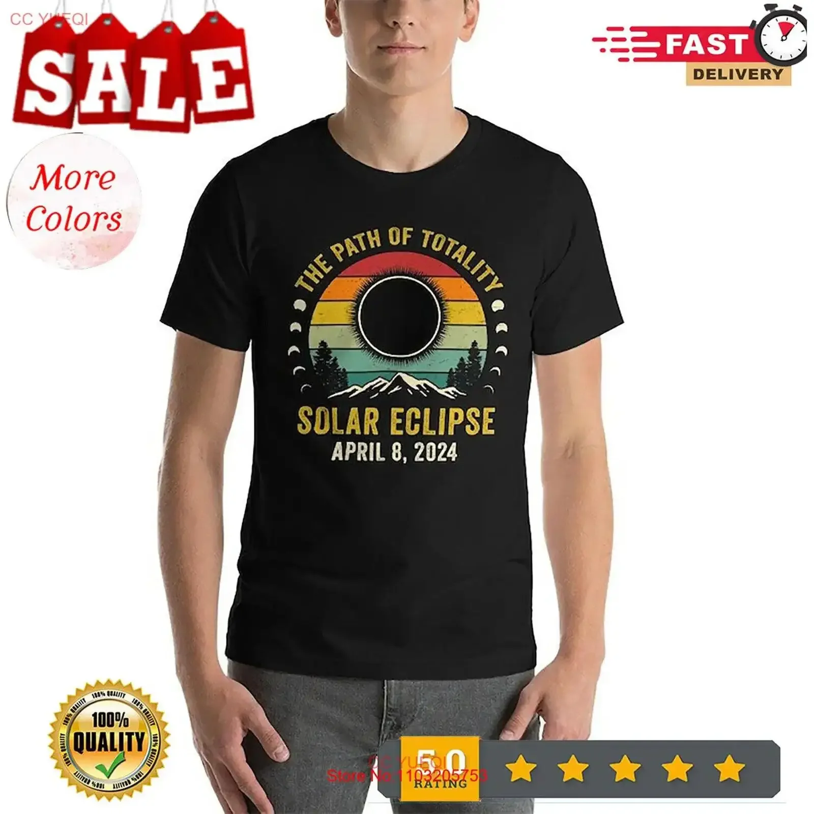 

Футболка Path of Totality Total Solar Eclipse April 8 2024, винтажная стираная футболка с рисунком, мягкая дышащая дизайнерская одежда, стильная