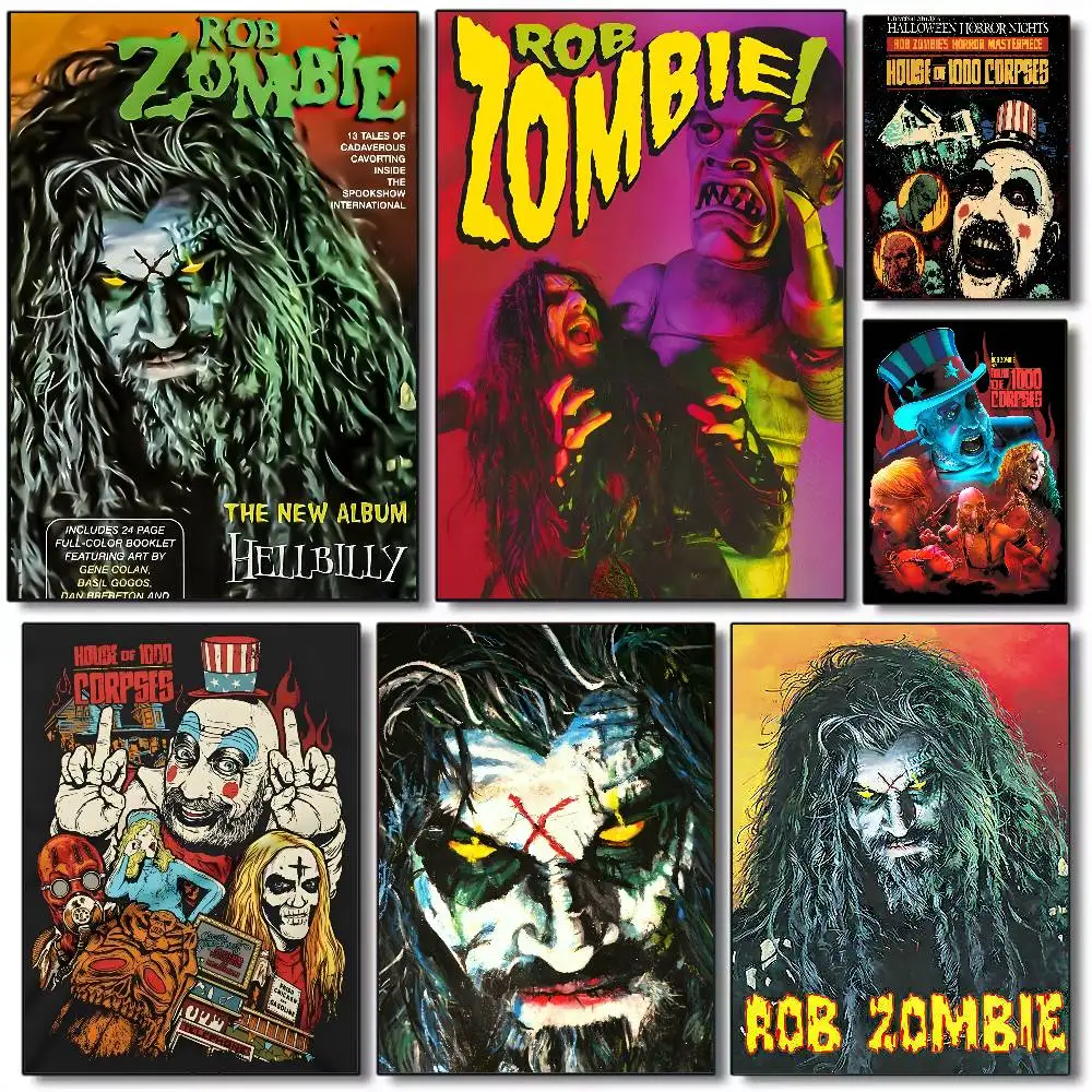 R-Rob Z-Zombie Classic Poster HD Art Sticky Wall Waterproof Home Living Room Bedroom Bar Aesthetic Decoration