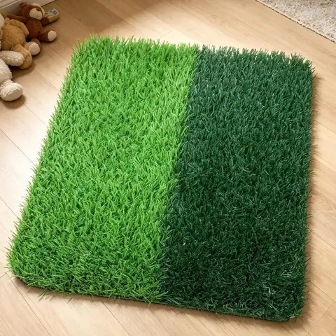 Grass Rug Soft Realistic Waterproof 15.7x15.7in Grass Turf Carpet For Dogs Cats Indoor Outdoor Garden Backyard Patio Balcony