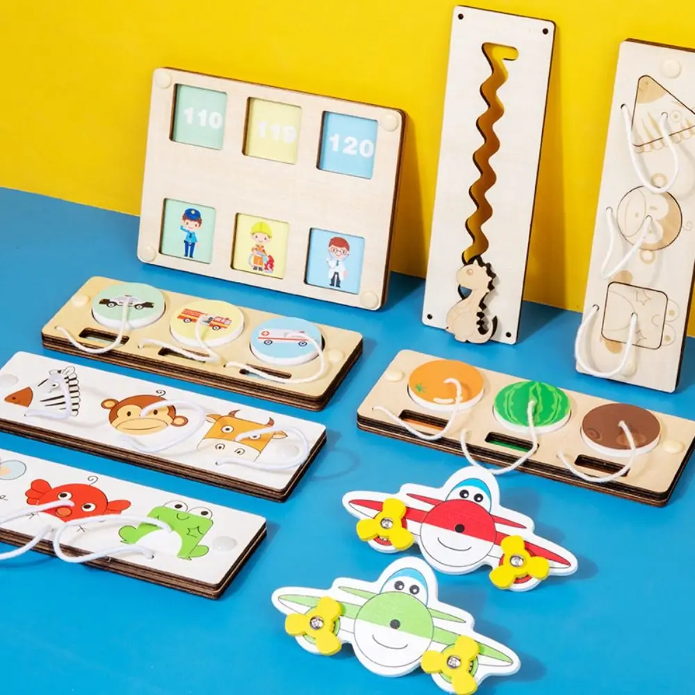 Montessori Busy Board DIY Puzzle Toy Hand Grasping Ability Training Busy Board DIY Clock Toy Hands-on Switch Function