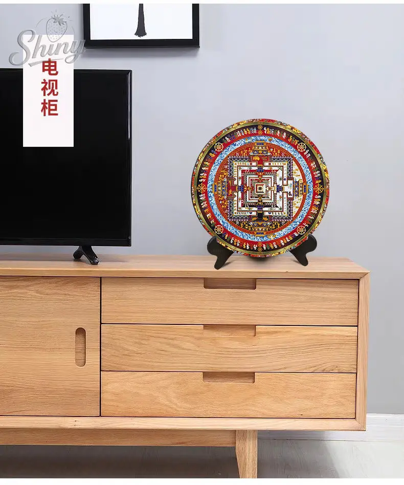 New Buddhism supply tibet buddhist Kalachakra Mandala Mantra Scripture holy display altar family bless temple monk worship view 3