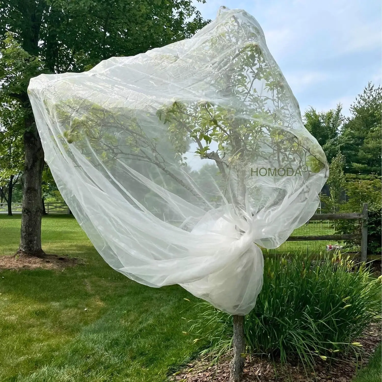 

15ft x 15ft Garden Netting with Zipper & Drawstring, Ultra Fine Mesh for Fruit Tree Protection Against Insects and Birds