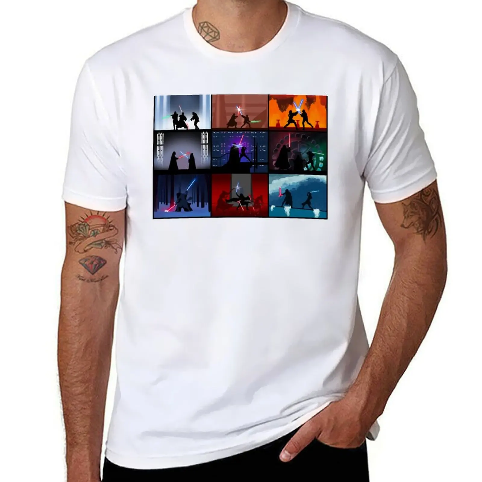 

SW Saga Minimalist Scenes T-Shirt man t shirt summer cotton t shirts man 100% T-Shirt