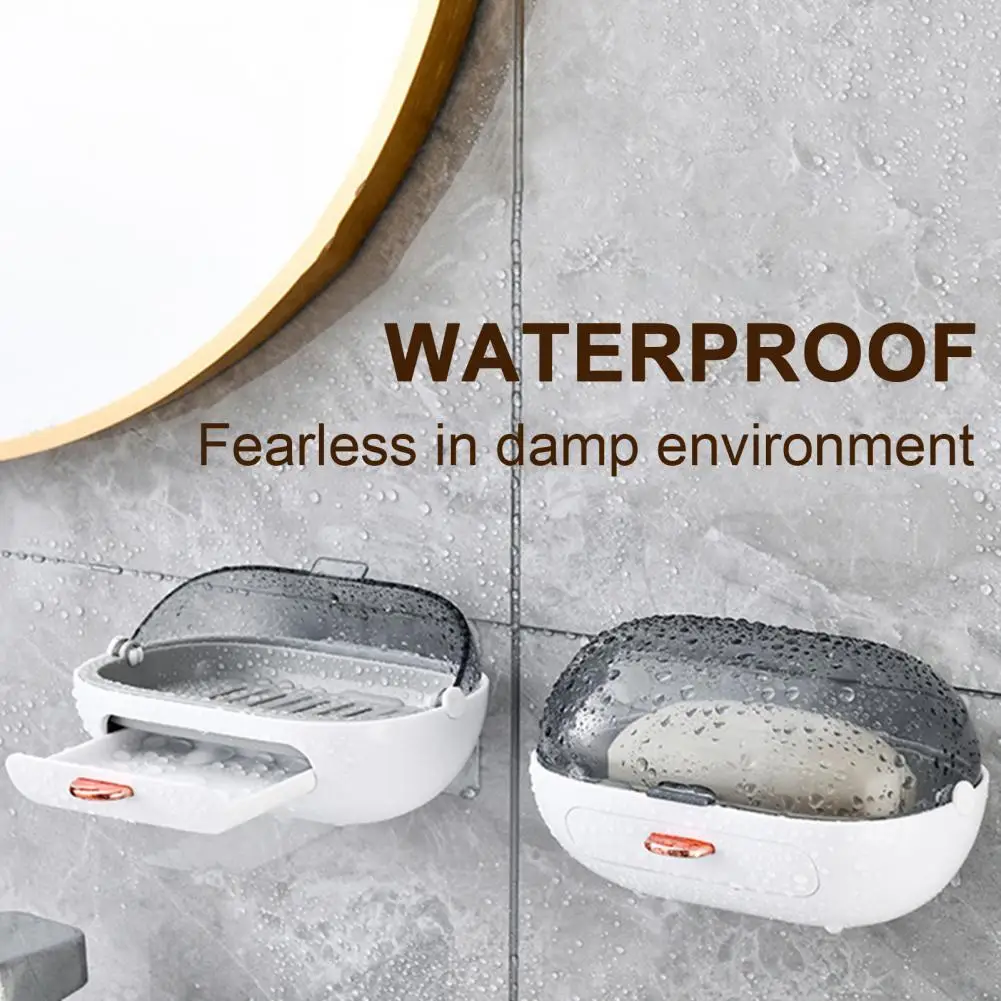 Soap Box  Functional Strong Bearing Eco-friendly  Wall Mount Toilet Soap Dish Holder Home Accessory