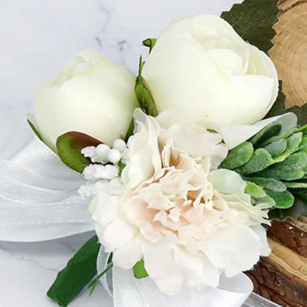 2 قطعة بروش الورد الاصطناعي الزفاف الصدار لحفل زفاف العروس العريس زهرة التلبيب دبوس دعوى ملحق مساء حفلة موسيقية ديكور