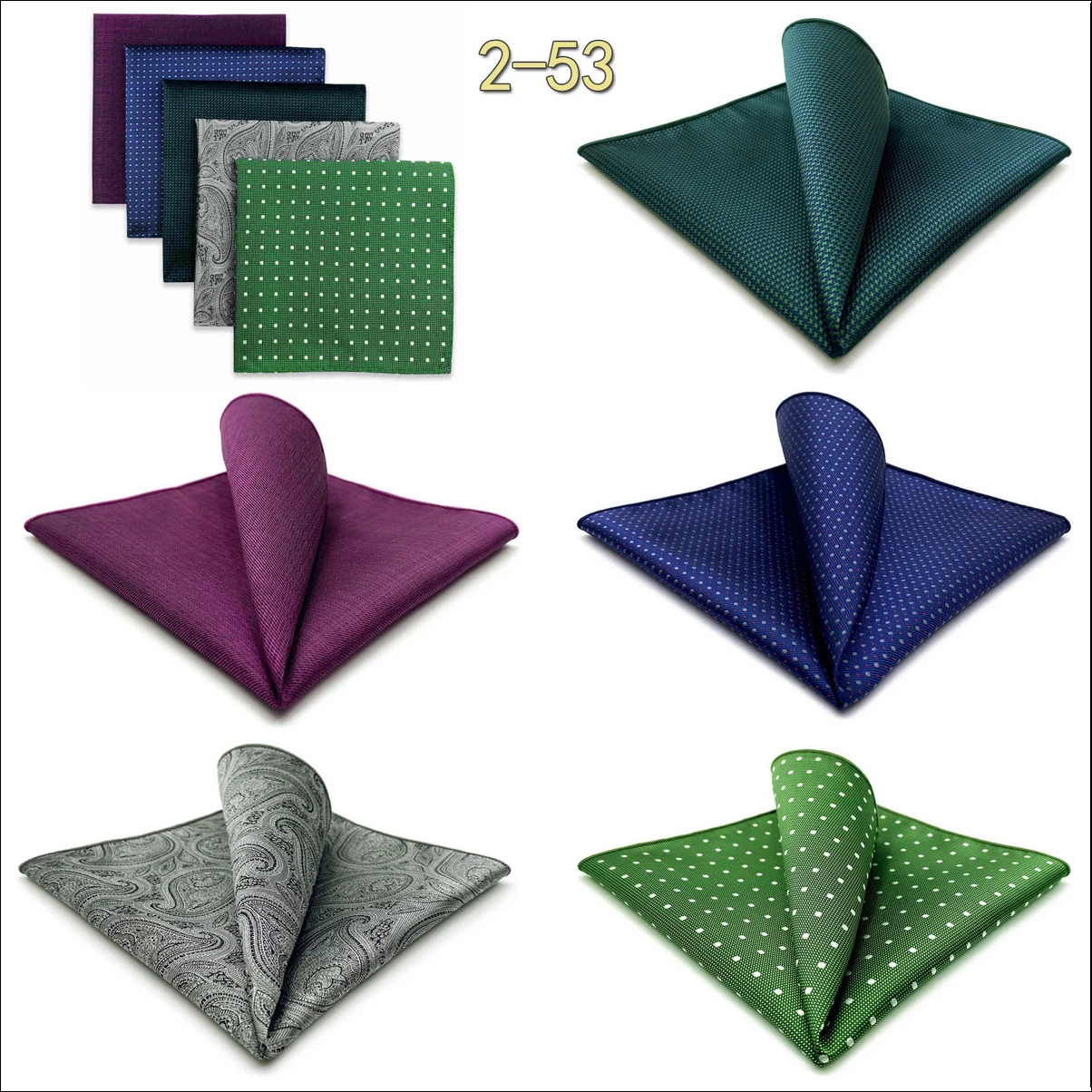 5 Pack Mens Suit Pocket Square Handkerchief Set Various Hanky Lot Classic Gentlemen Wedding Gift Accessories Large Dropshipping