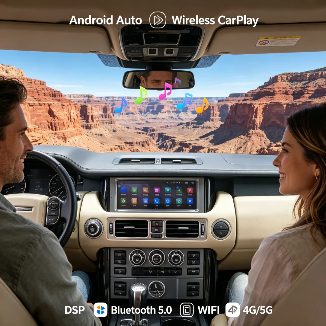 Android Car Multimedia Video Player For Land Rover Range V8 L322 2004 2005 2006 - 2012 DSP Stereo Wireless CarPlay GPS 5G WiFi