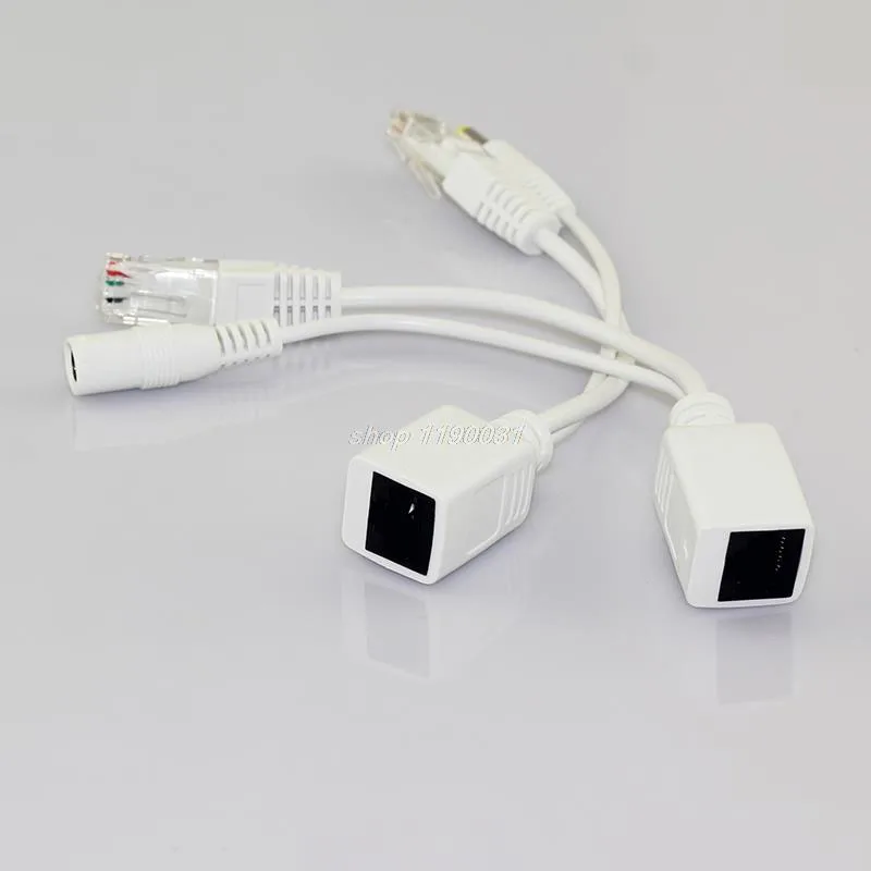 10Pair 12V Poe Adapter Cable Rj45 Poe Splitter Injector Kit Power Supply cable Separator Combiner Cctv Accessories E4