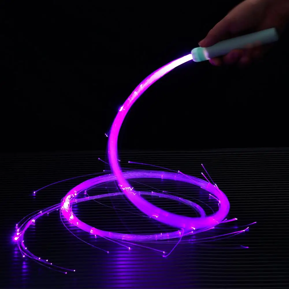 LED-Glasfaser-Peitsche für Raves, 5,6 Fuß 360° ° Schwenkbarer Pixel Whip Dance Space Whip (7 Farben 4 Modi) für LED-Lichtshows und EDM-Tanzfestivals – Detail 15