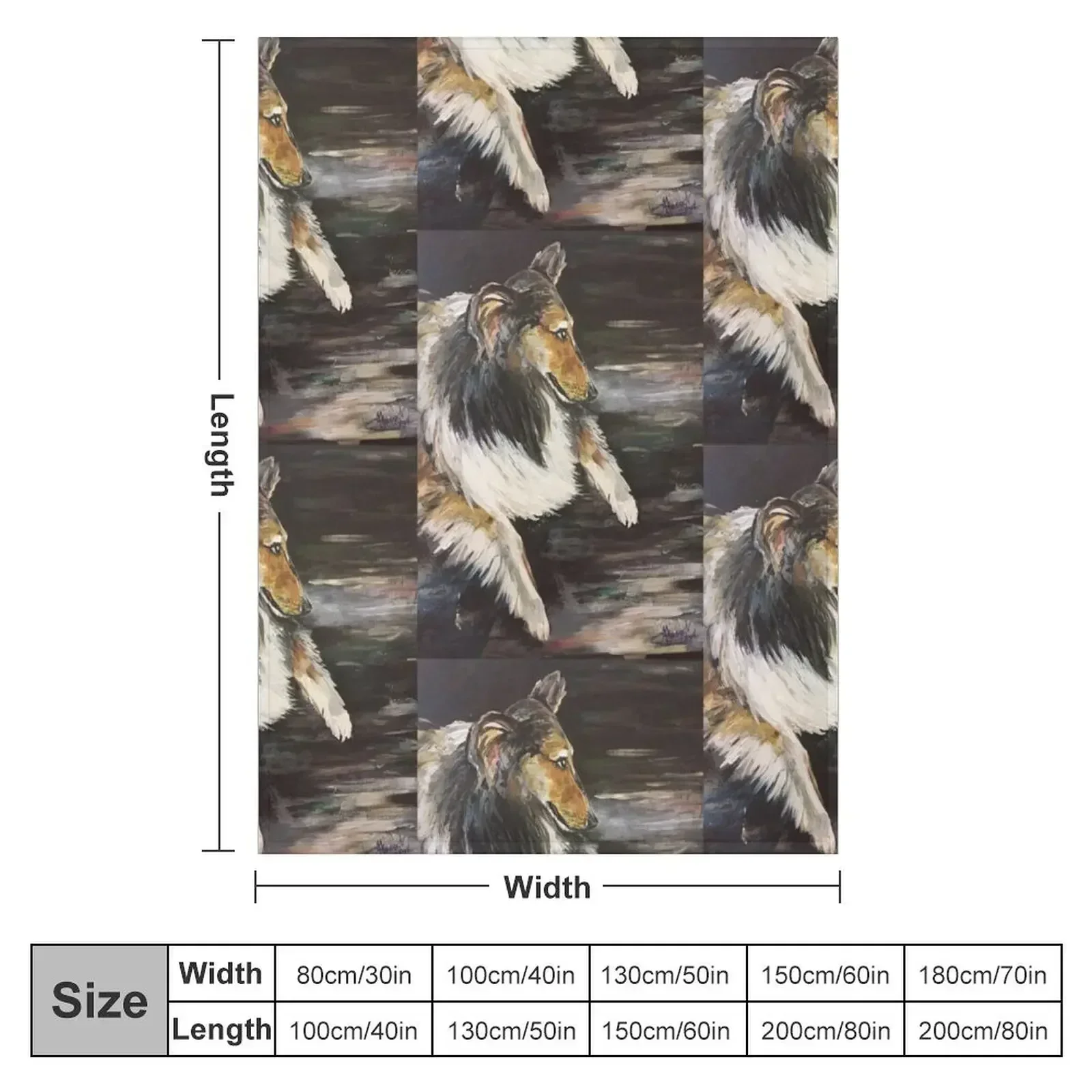 Gentle Collie Throw Blanket couch cozy soft plush fuzzy picnic outdoor blanket