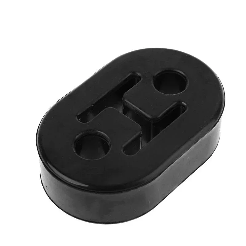 2/4/6/8/10 pçs suportes de montagem do tubo de escape de borracha do carro cabide isolador universal preto 2 furos diâmetro 11mm