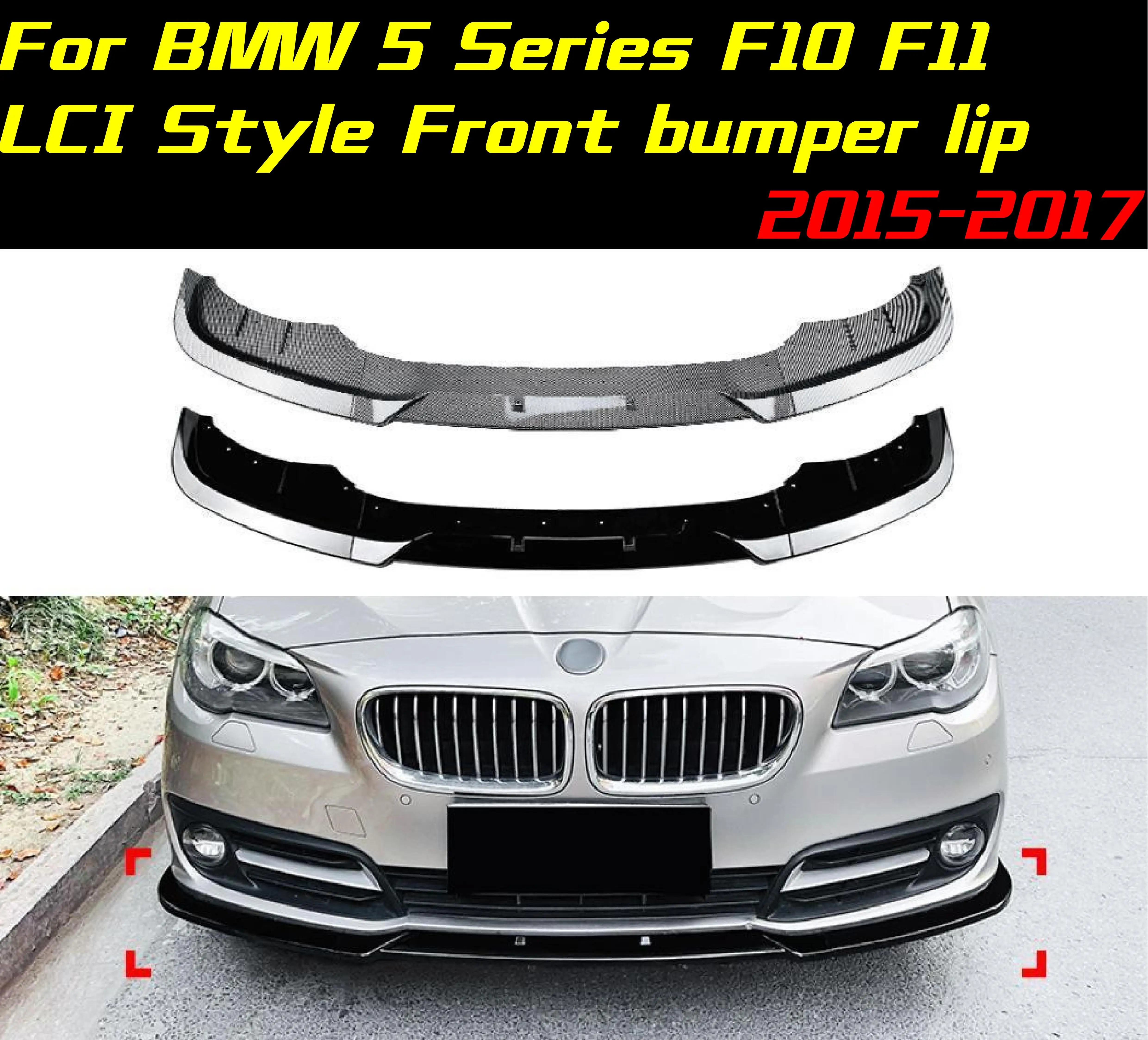 

Front Bumper Lip Splitter Diffuser Spoiler Bumper Guard Protector Accessories For BMW 5 Series F10F11 2015-2017 Spoiler Body Kit
