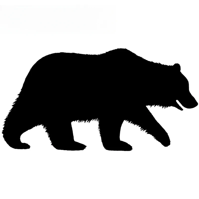 Grizzly Bear Silhouette Car Stickers Die Cut Car Decals Oem Waterproof Sunscreen Vinyl Car Wrap Windows Trunk Decor 15CM PVC KK