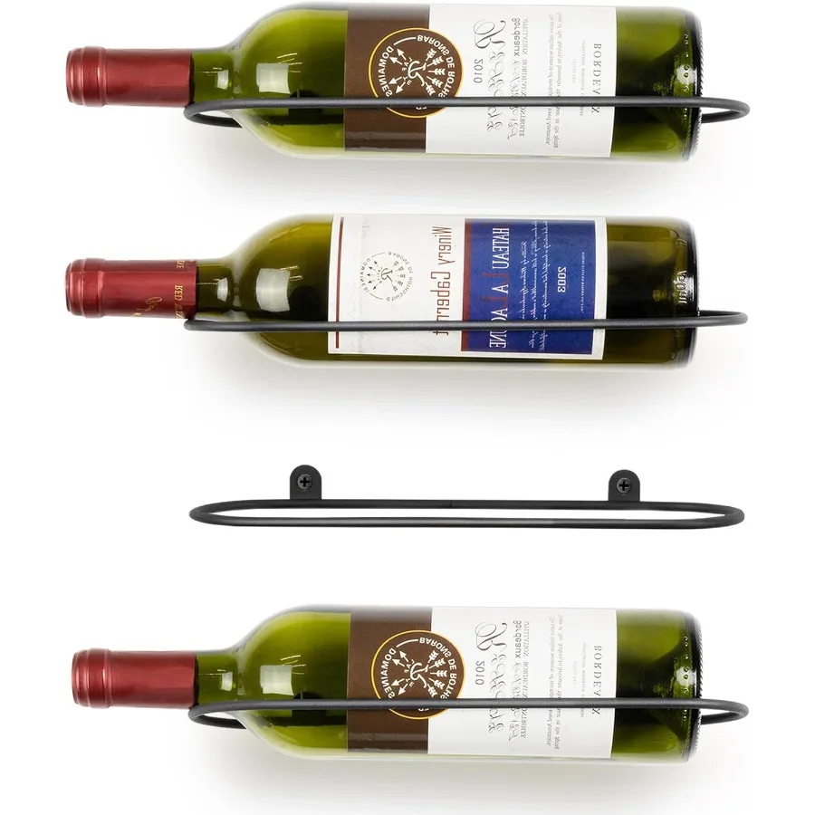 

Wall Mounted Wine Rack for Wine Cellar Home Kitchen Bar Decor Durable Metal Wall Mount Wine Bottle Holder with Modern Design Ho
