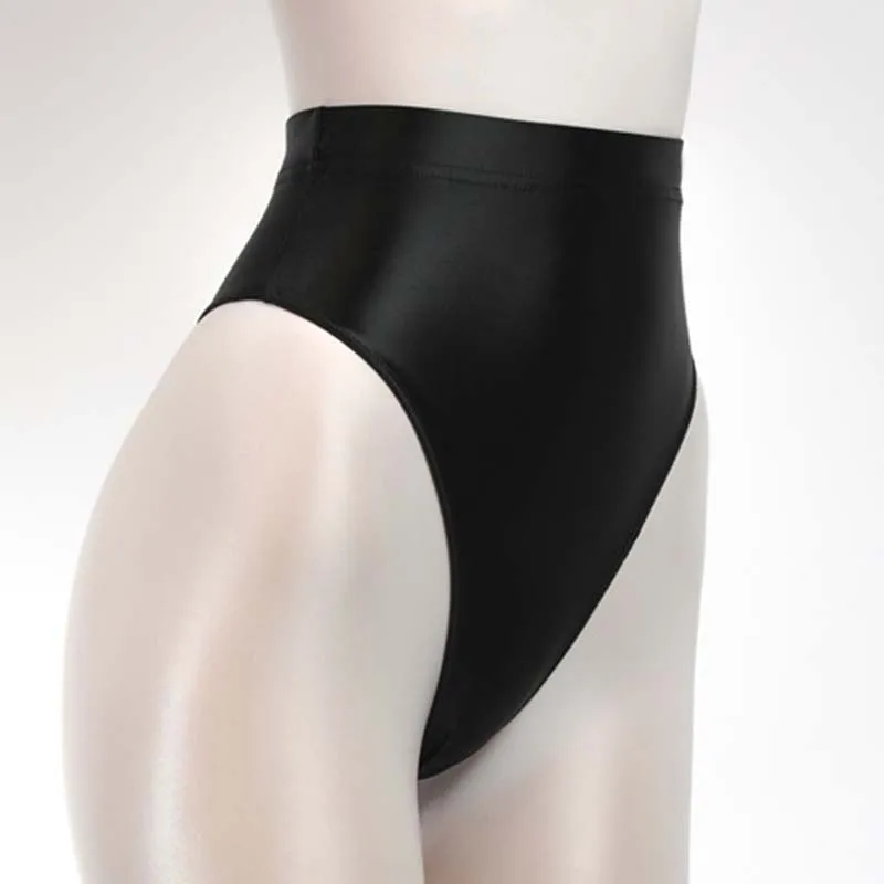 Bragas de cintura alta para mujer, ropa interior satinada brillante y transpirable, Tanga suave sin costuras, lencería Sexy
