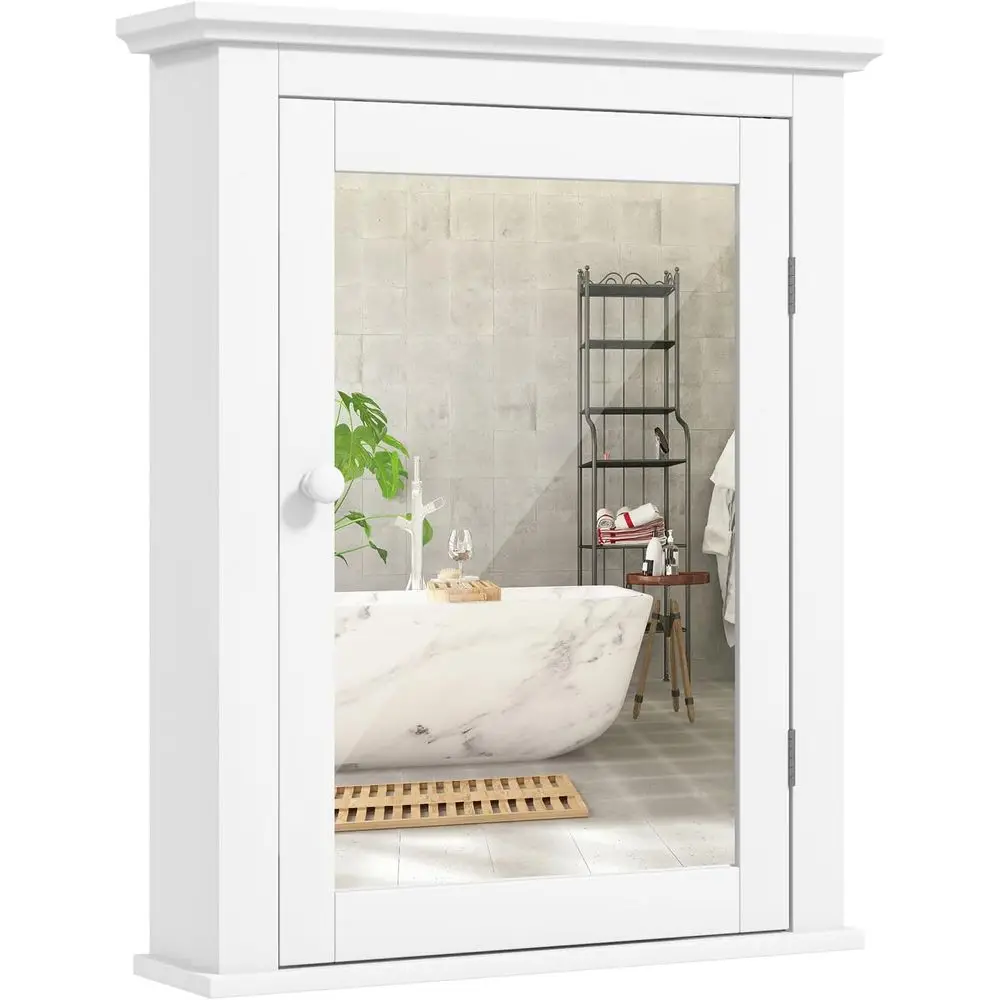 

Wall-Mounted Mirrored Medicine Cabinet with Adjustable Shelves, Storage Organizer for Bathroom, Living Room, Bedroom, and Entryw