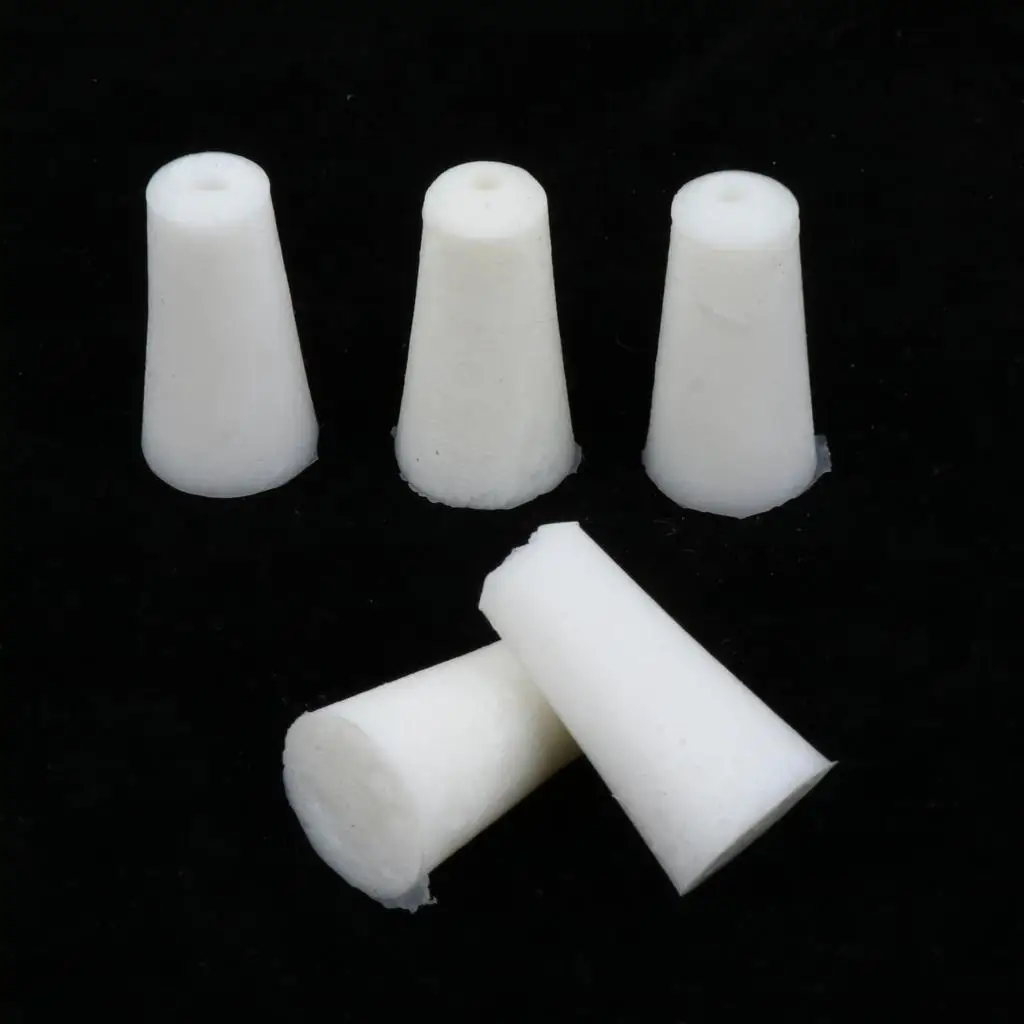 Airtight Silicone Tapered Test Tube Bung Caps Rubber Plugs for Fermenter Household Laboratory