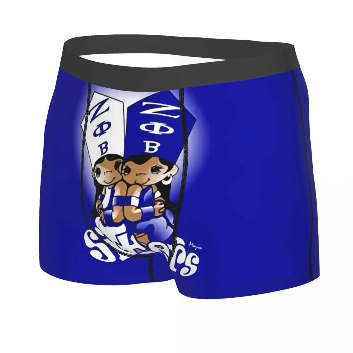 Zeta Phi Beta Sisterly Love Underwear Men Printed Customized Greek Letter 1920 Boxer Briefs Shorts Panties Breathable Underpants