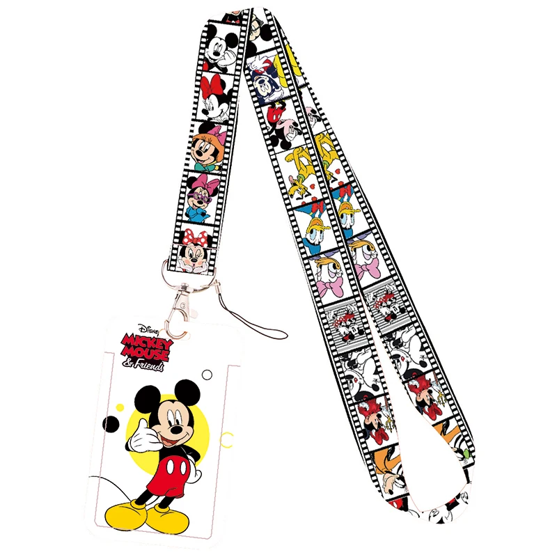 Vertical Card Holder Potdemeiel Disney Mickey MouseDaisy Duck Certificate Holder Neck Strap Keychain ID Access Rope Strap