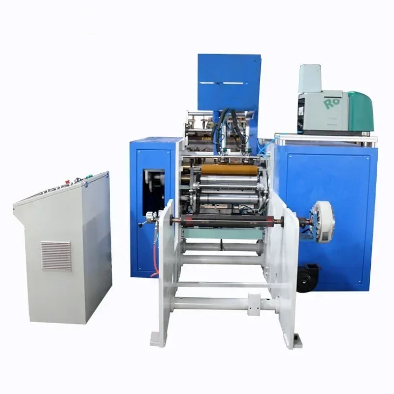 High Speed Fully Automatic Pre Stretch Film Rewinder Aluminum Foil Rewinding Hine Runwo