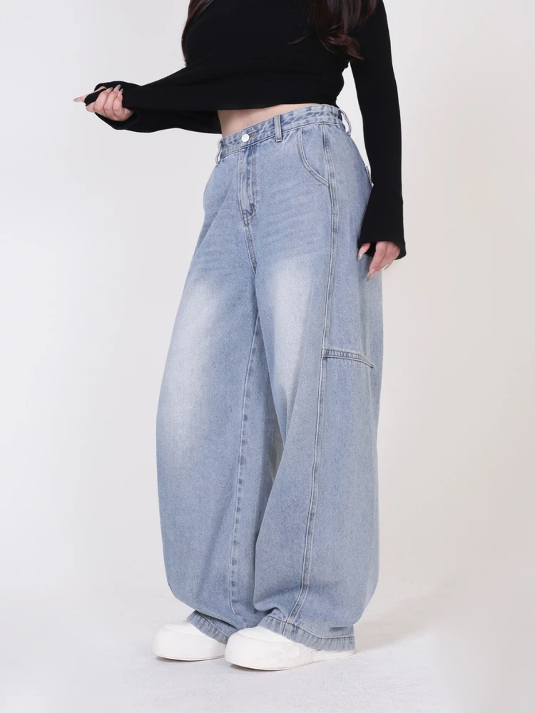 

Повседневные джинсы с широкими штанинами на флисовой подкладке, больших размеров, с эффектом коррекции фигуры, модель Silla Arc, с высокой талией, из хлопка, на молнии, для весеннего сезона