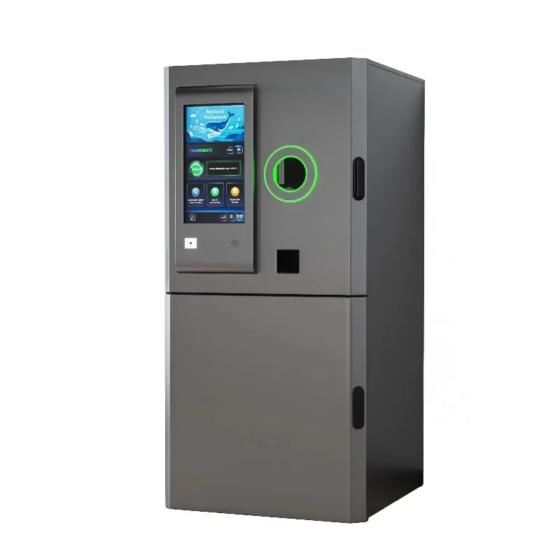 Power reverse vending machine forDRS market with built-in compactor