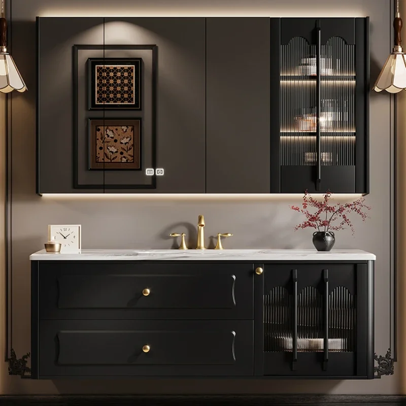 Vanity Bathroom Small Closet Storage Shelf Open Cabinets Wall Multipurpose Cabinet Furniture Mirrors Locker Corner Washbasin Wc