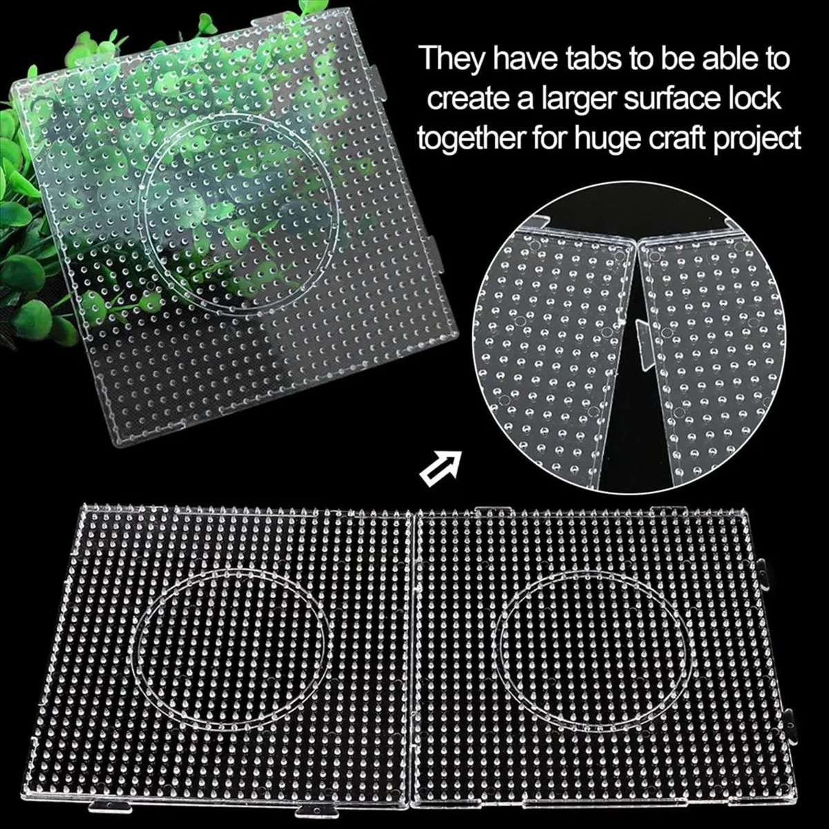 2025 + 20 قطعة كبيرة فيوز الخرز Pegboards مربع البلاستيك حبة لوحات 5 مللي متر واضح فيوز الخرز لوحات البلاستيك ذوبان الخرز لوحات #5
