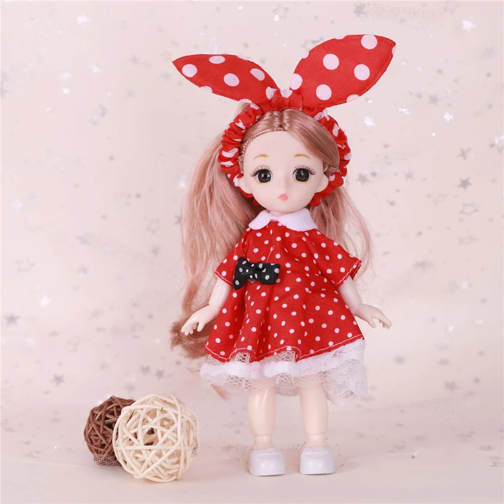 1/12 16cm Princess BJD Doll with Clothes and Shoes Movable 13 Joints Fashion Model Girl Gift Child Toys