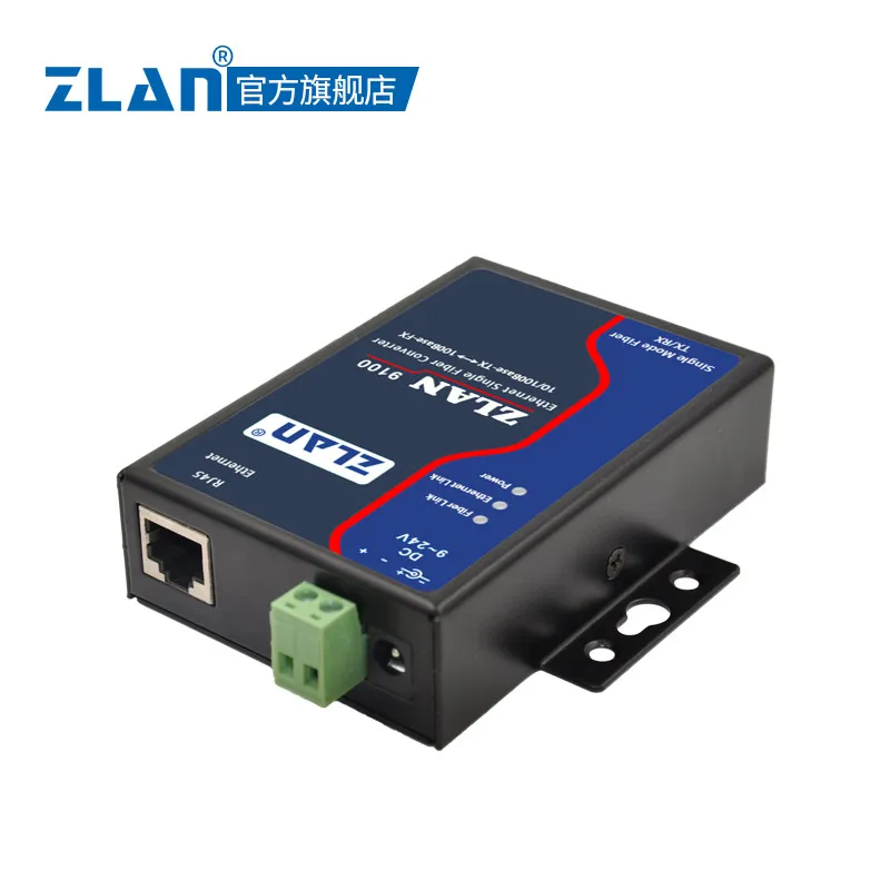 Industrial Grade Ethernet 100Mbps Fiber Optic Transceiver/Single Mode Single Fiber Single Core SC Square Port/Wide Voltage Power