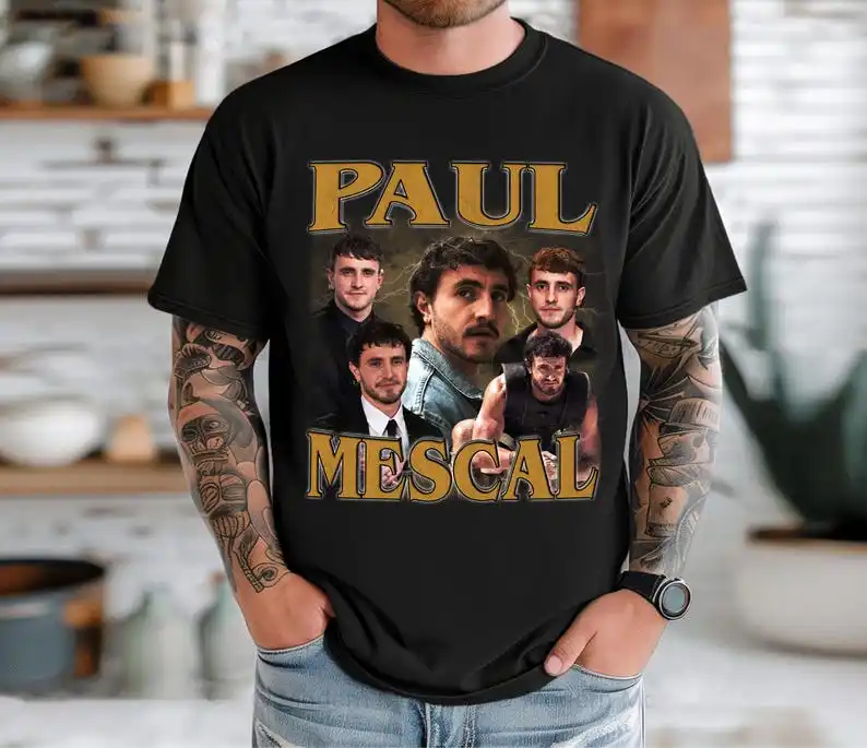 Camiseta retro Paul Mescal, camiseta gráfica Paul Mescal, camisa Paul Mescal Bootleg, regalo de cumpleaños