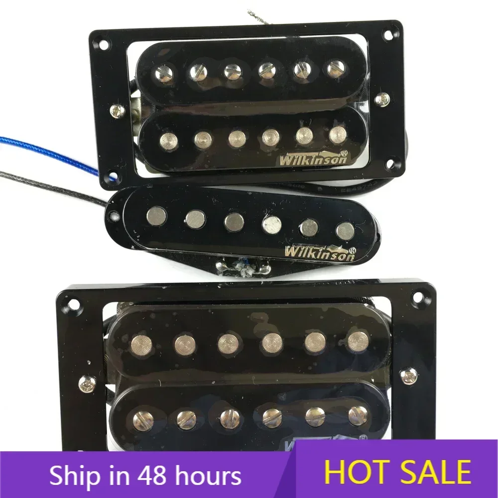 

H X Shop Store--NEW Wilkinson Humbueker Double Row Open Electric Guitar Humbueker Pickups Set Black Made IN Korea