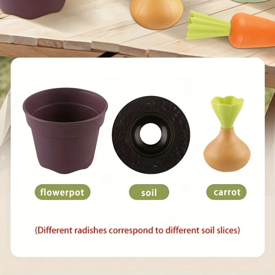 Zestaw do zabawy w piasku dla dzieci z łopatką, zraszaczem do sadzenia, zestawem do sadzenia rzodkiewek - zabawki na zewnątrz na prezenty urodzinowe, losowe kolory