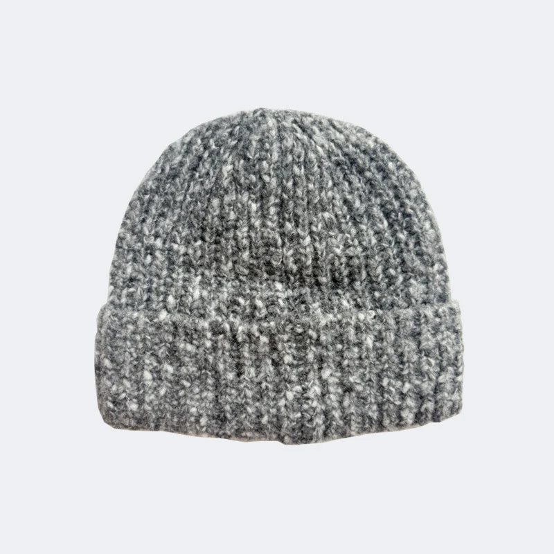 New Warm Winter Hat Heathered Cuffed Aran Beanie Hat Women Chunky Knit Hat For A Slimming Look Ins Trending For A Casual Outfit view 4