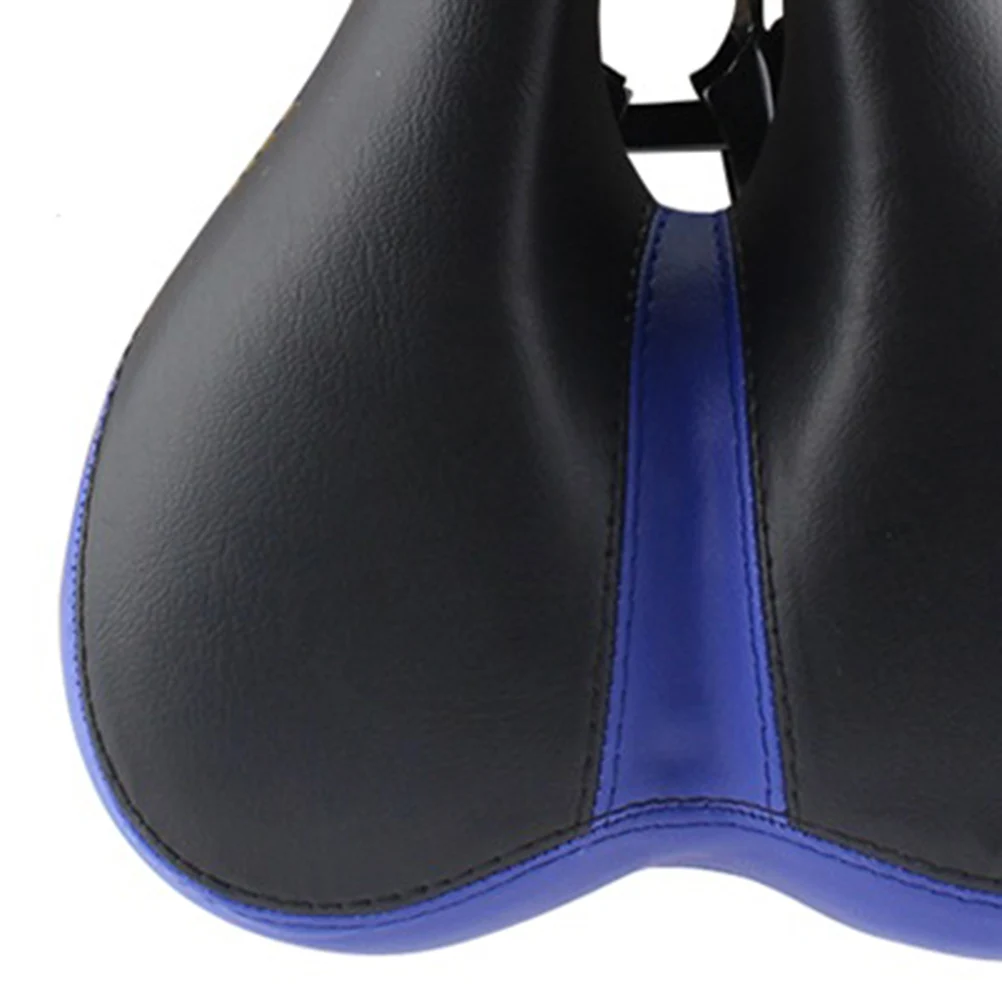 

Ultra Wide Bike Saddle Comfortable Road Cycling Seat Pad Blue Shockproof Lightweight Bike Saddle Cycle Seat