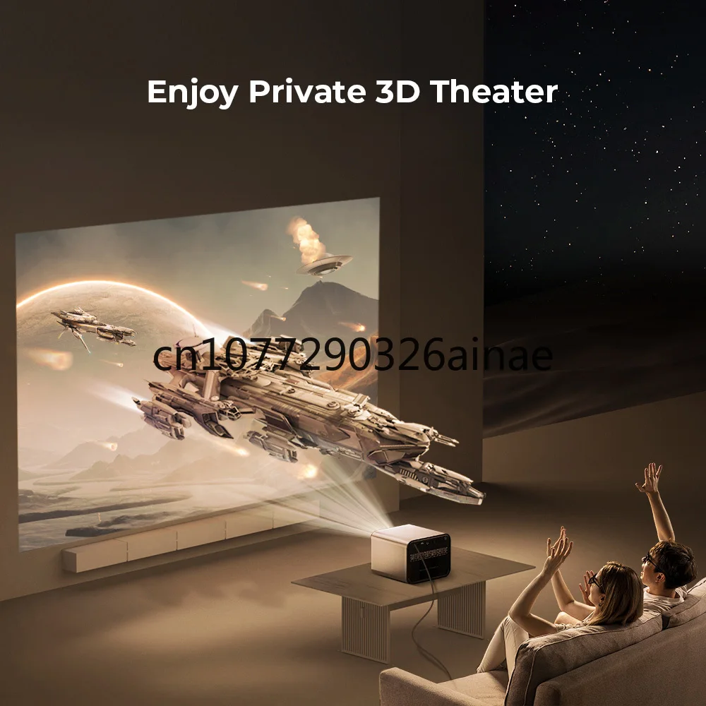 R90 Full HD 1080P DLP Projector 2200 ANSI Lumens Android TV 11.0 3D 4K Supported Smart Home Theater Projector