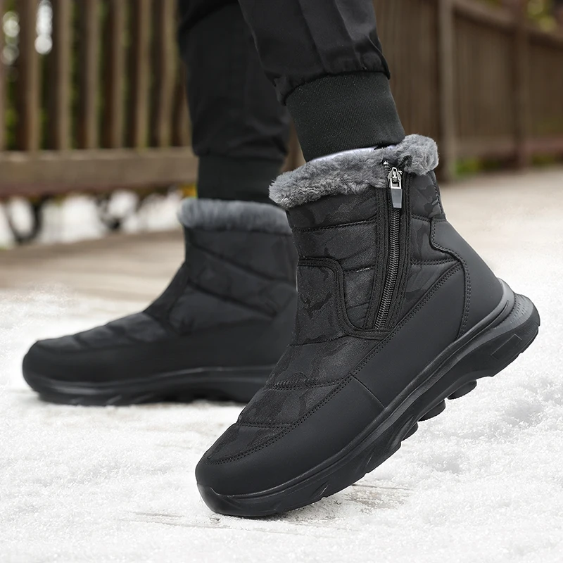 Waterproof Men Women Snow Boots High Top Ankle Winter Boots Platform Warm Thick Plush Man Cutton Shoes Outdoor Non-Slip Boots - view 6