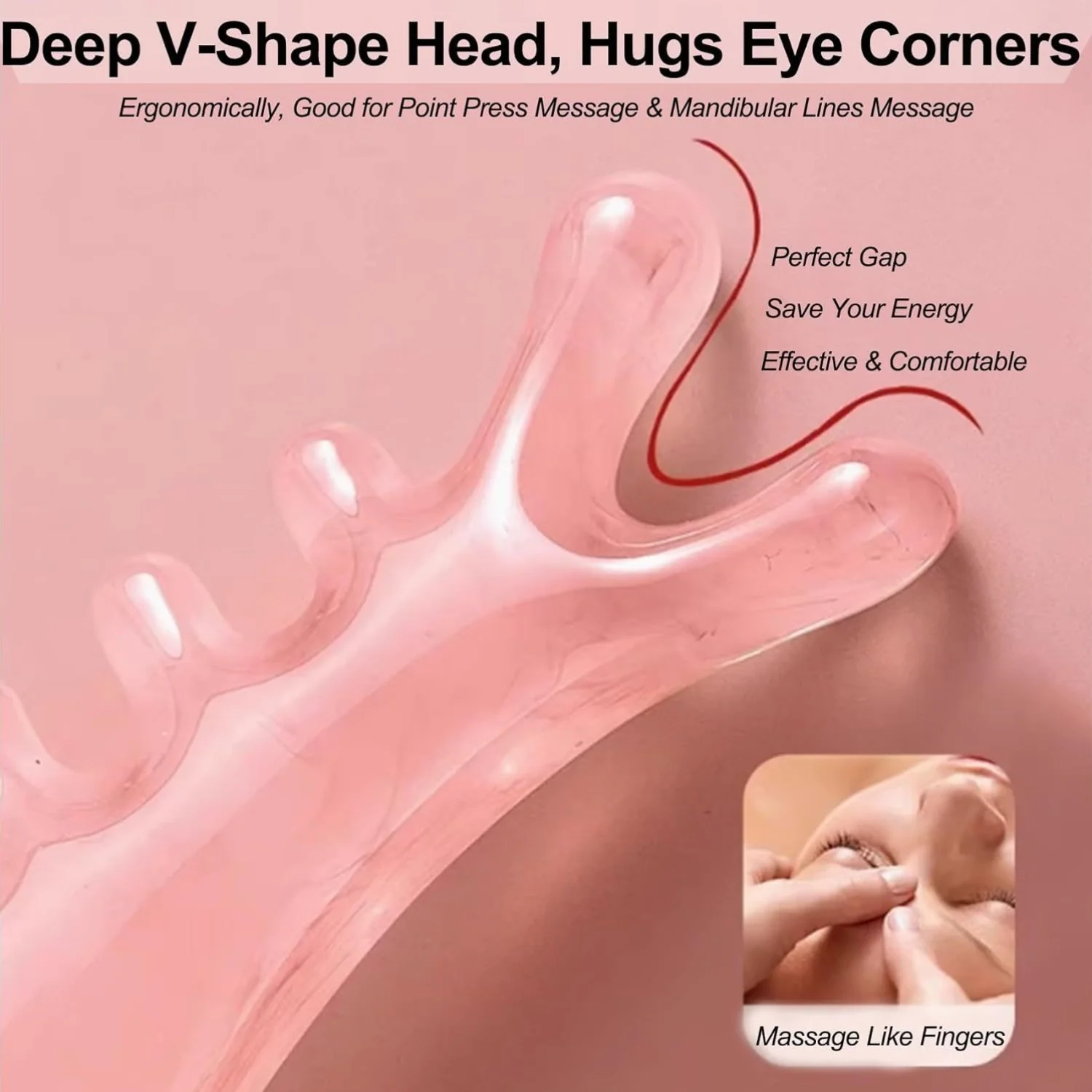 3-piece resin massage tool set for face, head and body: Gua Sha, meridian unblocking and acupressure for muscle relaxation.