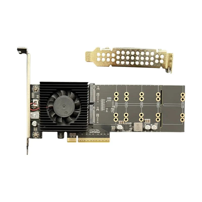 PEX88024 No Split No Driver 4.0 Quad M.2 Expansion Card  PEX88024 Chip