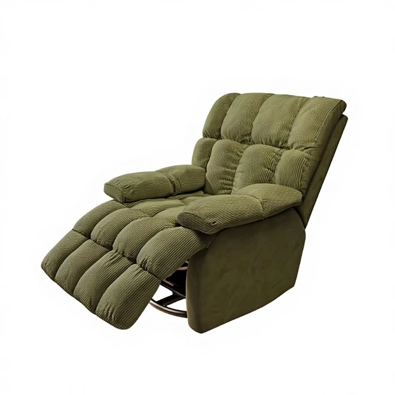 Adjustable cotton filled modern sofa recliner single living room bedroom multi-function rotating tilt chair