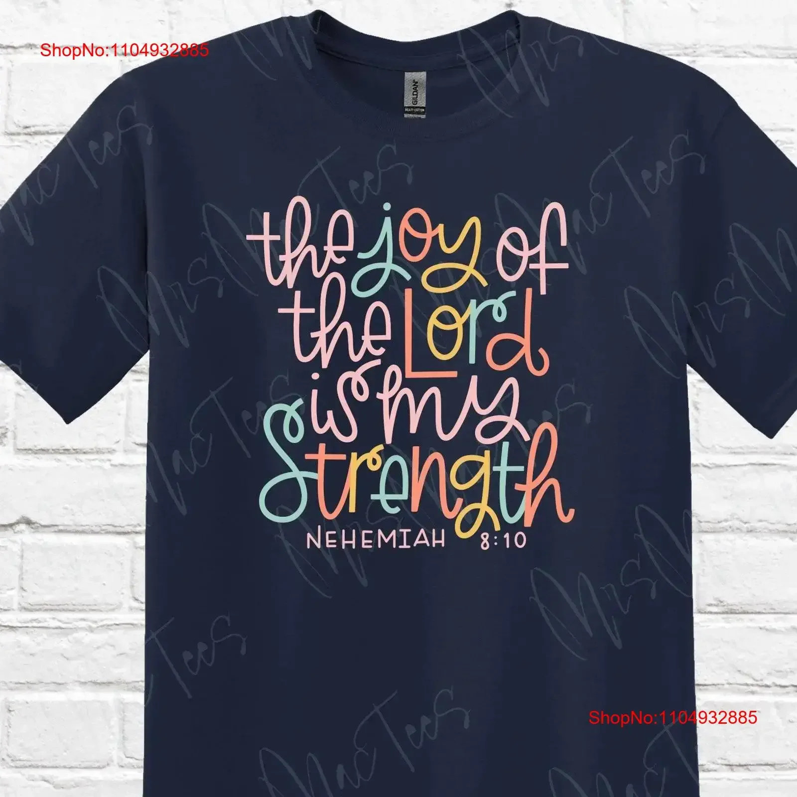 تي شيرت فرح الرب هو قوي الإيمان المسيحي تي شيرت ديني Nehemiah 8 10 الكتاب عتيق مغسول ناعم قليلاً #1