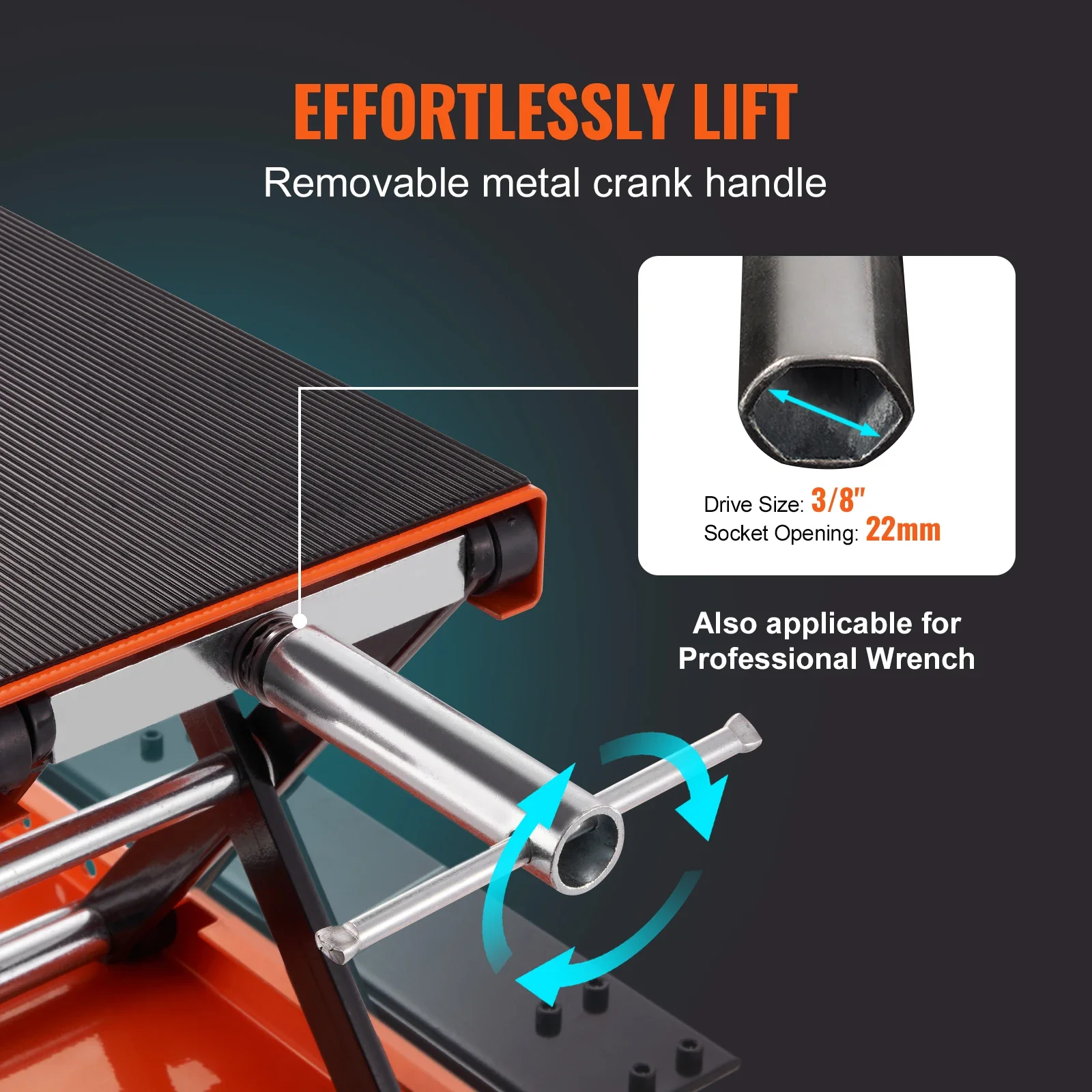 Imagem -05 - Vevor-motocicleta Scissor Lift Jack com Wide Deck Pin de Segurança Fit para Bicicletas Motocicletas 350 1110 1500 Lbs Capacidade