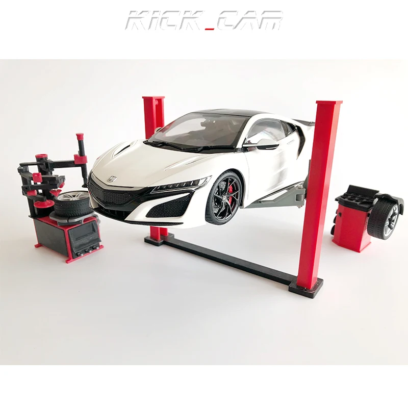 Rapid Model 1/18 Model Car Diorama Garage Simulation Scene Decoration 3D Printing Repair Tools Tyre Changer Dynamic Balancer