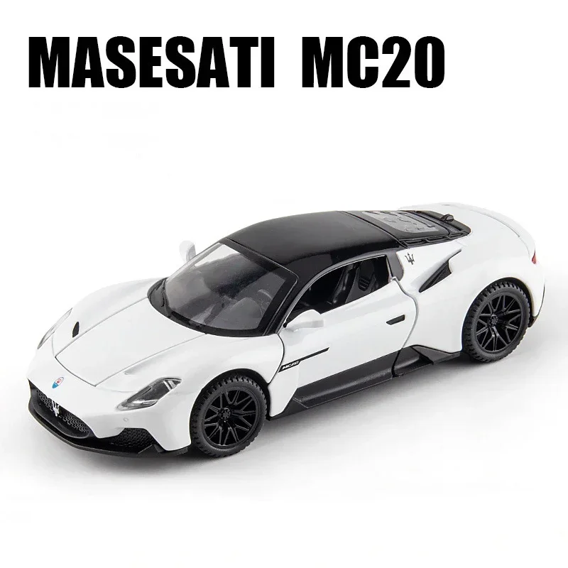 1:32 Maserati MC20 supercar alliage métal moulé sous pression voitures modèle jouet voiture véhicules retirer son et lumière garçon jouets cadeau