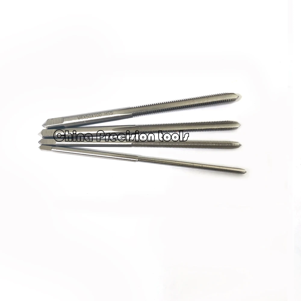 HSS Long handle Shank Tap extended Thread M3 M4 M5 M6 M8 100MM 40MM 50MM Thread Length Straight Flute taps for Deep hole